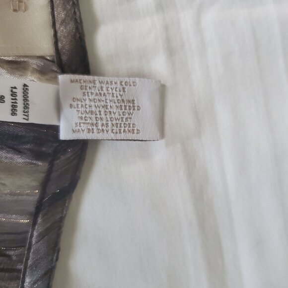 Chicos Women's Metallic Luxe Sheer 3/4 Sleeve Crinkled Blouse Size XL - Picture 11 of 12